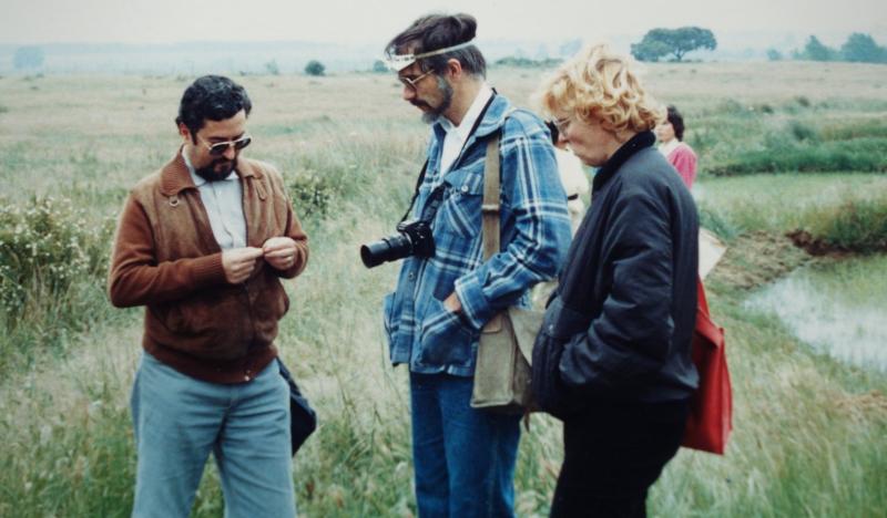 Na companhia do Prof. Jorge Araújo e da Engª Maria Ângela Gouveia, na Herdade da Mitra, 1985